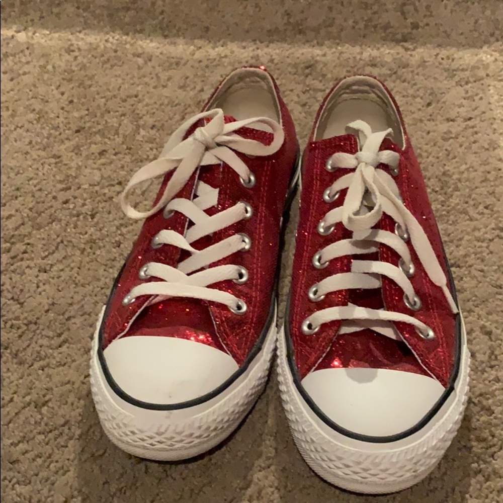 Red sequins Converse All-Stars